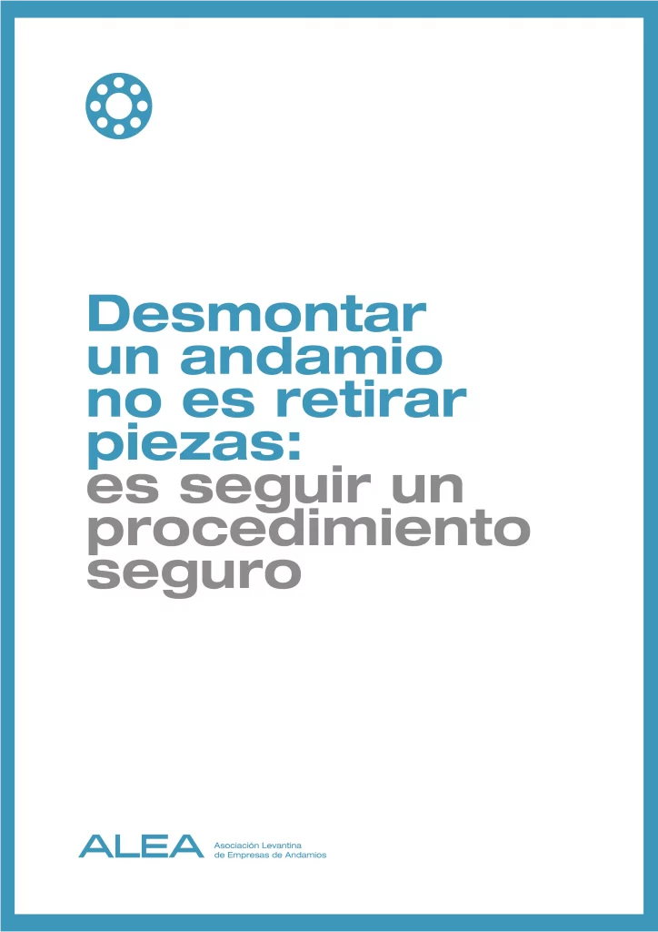 Infografía con frase sobre la importancia de seguir un procedimiento seguro al desmontar un andamio